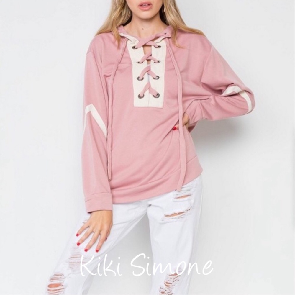 Lace up hoodie